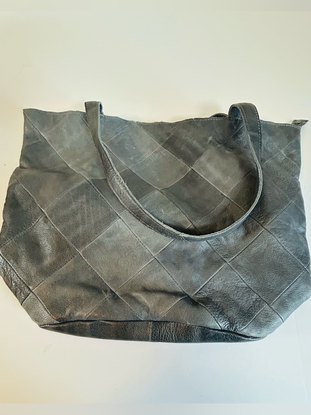 latico Charcoal Patchwork genuine Leather Tote